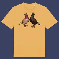 Image 1 of T-shirt: PIGEON PAIR BLUE/YELLOW