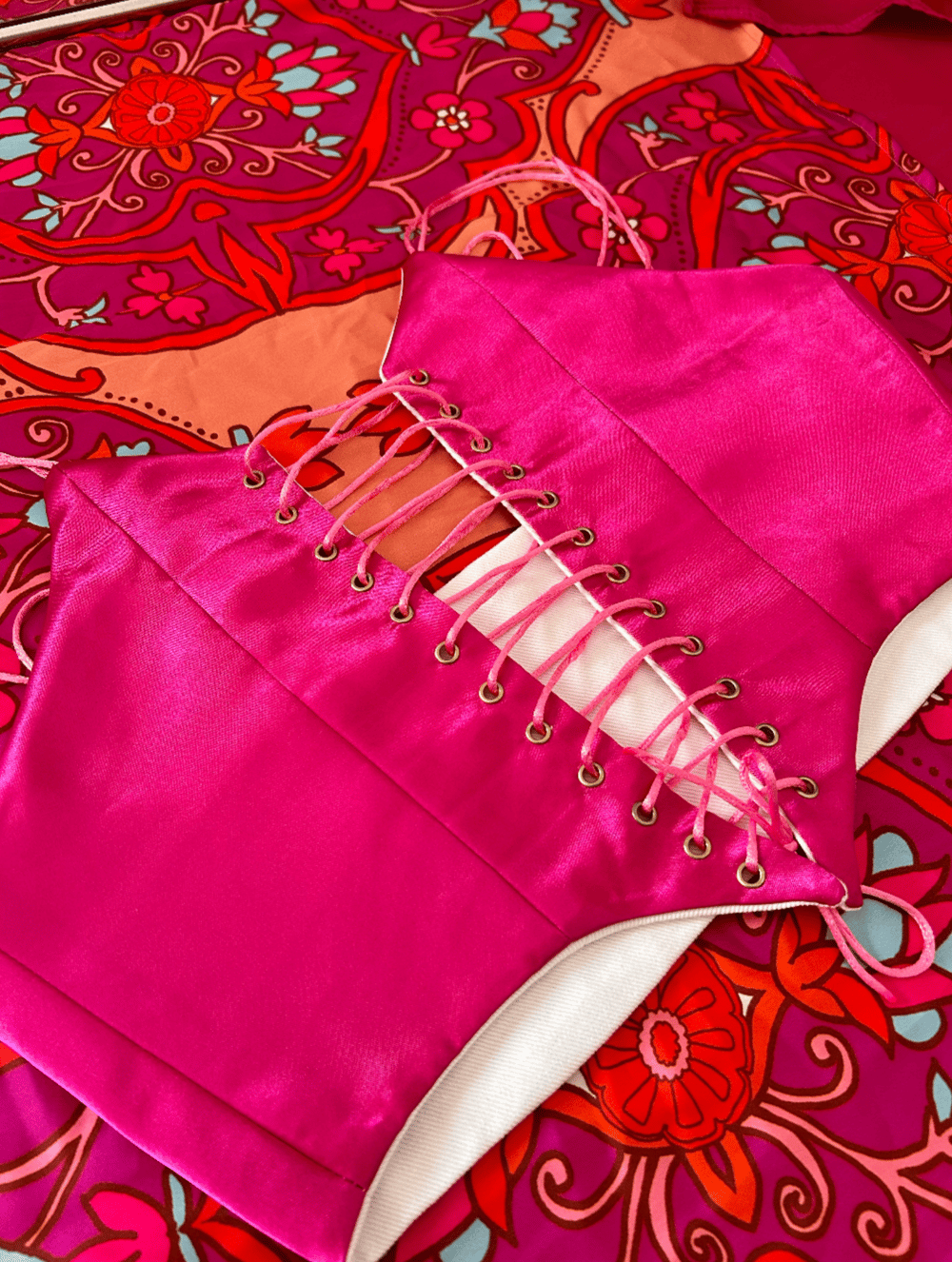 Image of the blush structural halter corset