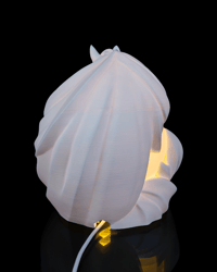 Image 3 of 3D Printed Stallion Sphere Table Lamp – Horse LED Decor