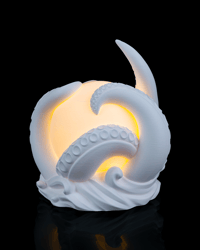 Image 2 of 3D Printed Abyss Sphere Table Lamp – Fantasy LED Decor