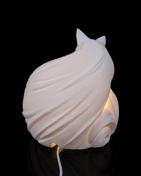Image 4 of 3D Printed Vulpine Sphere Table Lamp – Fox LED Decor