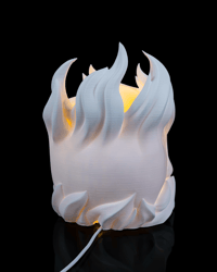 Image 3 of 3D Printed Skull Sphere Table Lamp – Gothic LED Decor