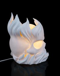 Image 4 of 3D Printed Skull Sphere Table Lamp – Gothic LED Decor