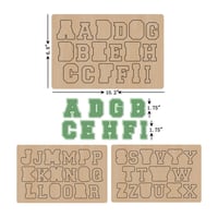 Varsity  ABC's  Die-Cut Set 1.75”