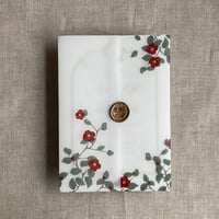 Image 8 of Red velvet camellia floral printed vellum wraps + envelope liners PACK of 10