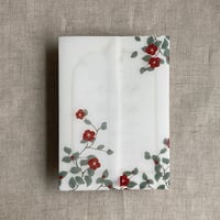 Image 9 of Red velvet camellia floral printed vellum wraps + envelope liners PACK of 10
