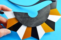 Image 8 of Monochrome and Gold Starburst Statement Necklace