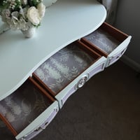 Image 5 of Louis Style Dressing Table with Triple Mirrors and Stool.