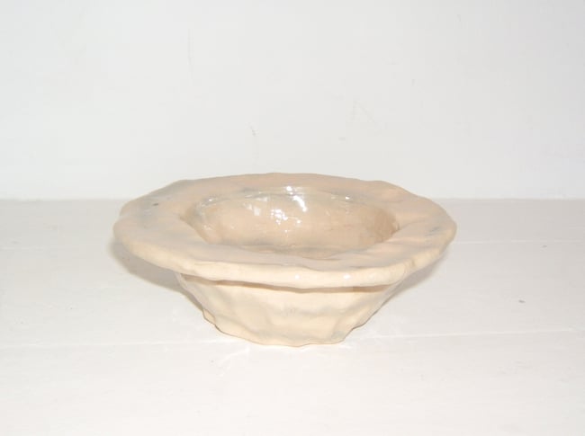 GREY & PINK SPIRAL BOWL