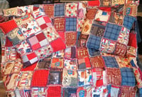 Image 1 of rag throw quilt/pillow set