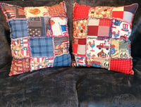 Image 2 of rag throw quilt/pillow set