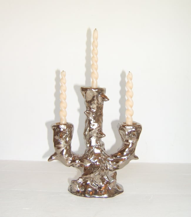 SILVER THORNS CANDELABRA