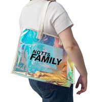 Image 2 of Notts Family | Holographic  Iridescent Beach Tote Bag | Pelham Street