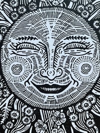 Image 2 of ‘Sunburst’ linocut print