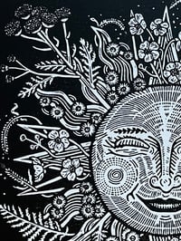 Image 3 of ‘Sunburst’ linocut print