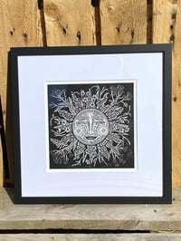 Image 5 of ‘Sunburst’ linocut print