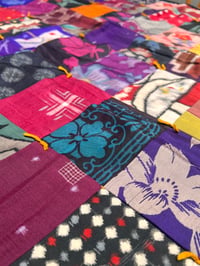 Image 6 of Boro Patchwork Quilt Blanket - Meisen Kimono