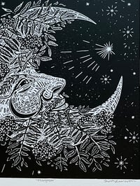 Image 4 of ‘Stargazer’ linocut print