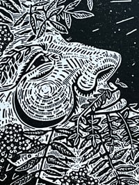 Image 2 of ‘Stargazer’ linocut print