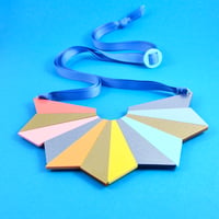 Image 3 of Sparkly Pastel Starburst Statement Necklace
