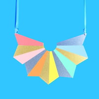 Image 2 of Sparkly Pastel Starburst Statement Necklace