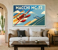 Image 4 of Stampa Fine Art ispirata al leggendario Macchi MC-72 dei record 