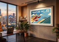 Image 5 of Stampa Fine Art ispirata al leggendario Macchi MC-72 dei record 