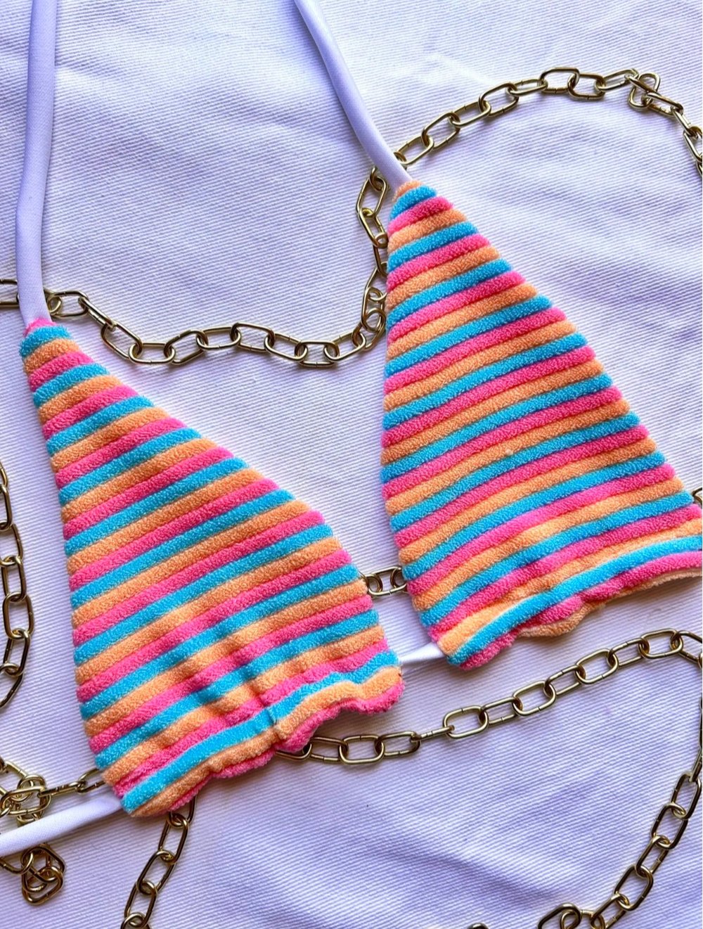 Image of the prism colorful stripes reversible bikini