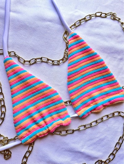 Image of the prism colorful stripes reversible bikini