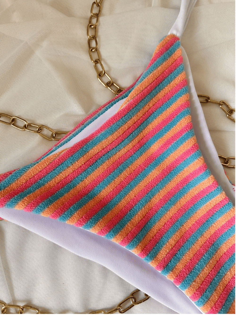 Image of the prism colorful stripes reversible bikini