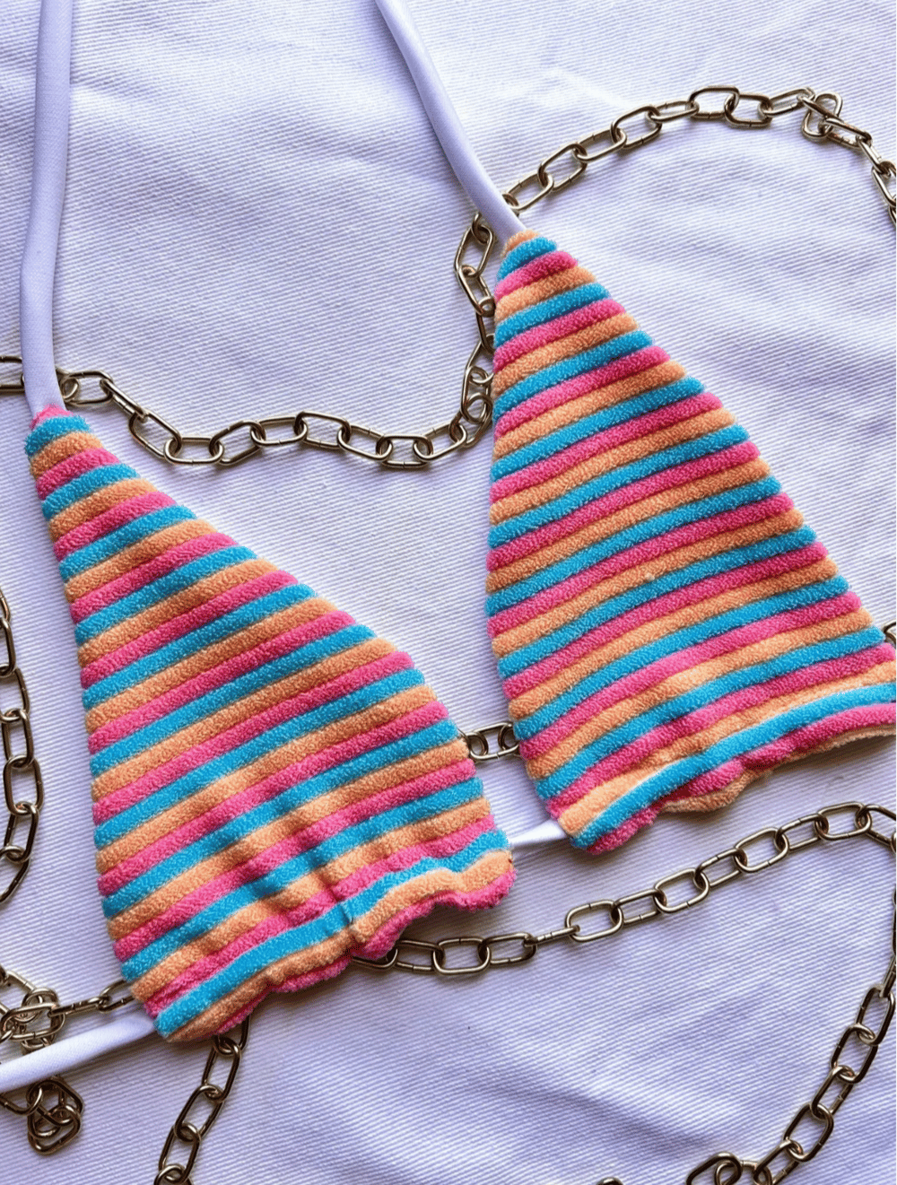 Image of the prism colorful stripes reversible bikini
