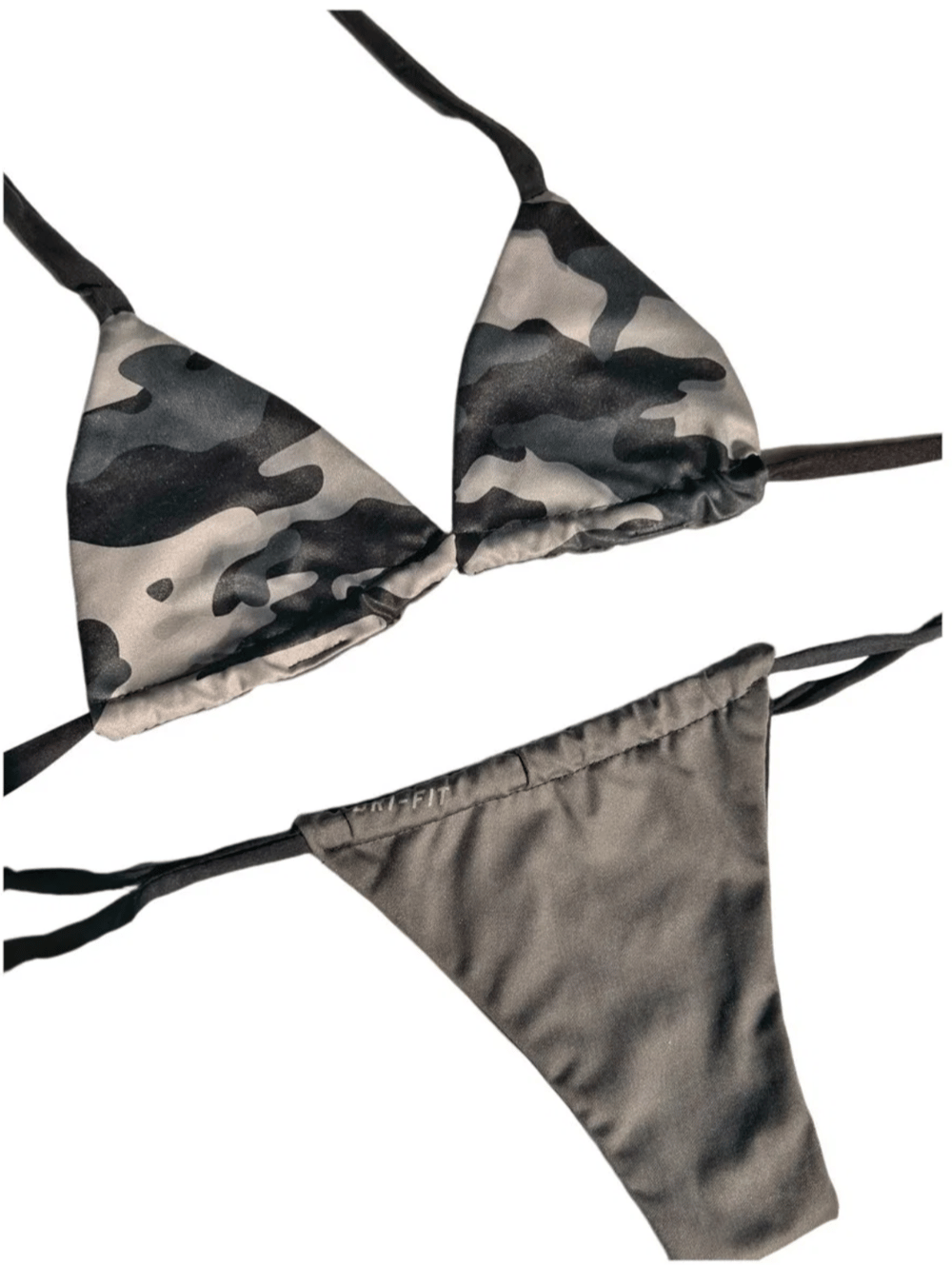 Image of the urban stealth gray camo reversible bikini