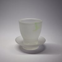 Image 1 of Petit verre et son assiette - Ligne verte