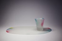 Image 3 of Petit verre et son assiette - Éclats de pastel