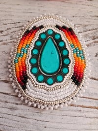 Turquoise centerpieces (Badge Reel or Phone Holder)