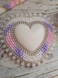 White heart (Badge Reel or Phone Holder)