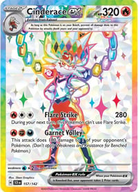 Cinderace ex - 157/142 - SV07: Stellar Crown - Near Mint