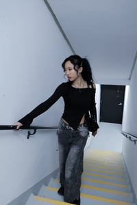 Image 2 of Midnight Ruche Top