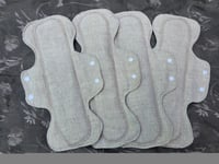 Image 1 of Undyed Natural Flax Linen Heavy/Overnight Pad Set