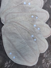 Image 3 of Undyed Natural Flax Linen Pads Set in Regular