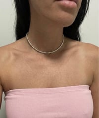 Image 1 of Sterling silver ball bead necklace 