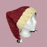 Image 2 of Red and White Jester Hat