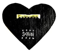 Image 2 of Booby Heart - Hand painted wood cut
