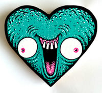 Image 1 of Booby Heart - Hand painted wood cut