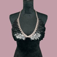 Image 2 of Black Scalemail Bikini Top