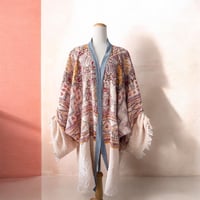 Image 3 of Upcycled Bohemian Beachy Blanket Kimono 