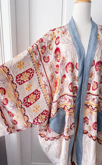 Image 4 of Upcycled Bohemian Beachy Blanket Kimono 