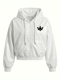 Image 1 of Watch the Wolves Liquid Vinyl Zip Hoodie
