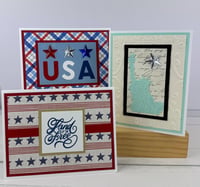 Image 4 of Patriotic Card Making Kit for Adults to DIY 6 Fourth of July Greeting Cards for Beginners