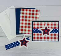 Image 6 of Patriotic Card Making Kit for Adults to DIY 6 Fourth of July Greeting Cards for Beginners